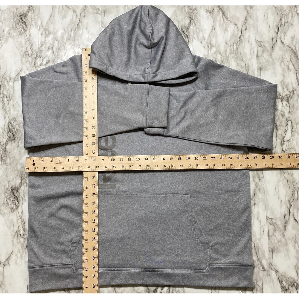 Reebok Mens Sweatshirt Size XL‎ Gray Pullover Fleece Hoodie Kangaroo Long Sleeve - Picture 7 of 9
